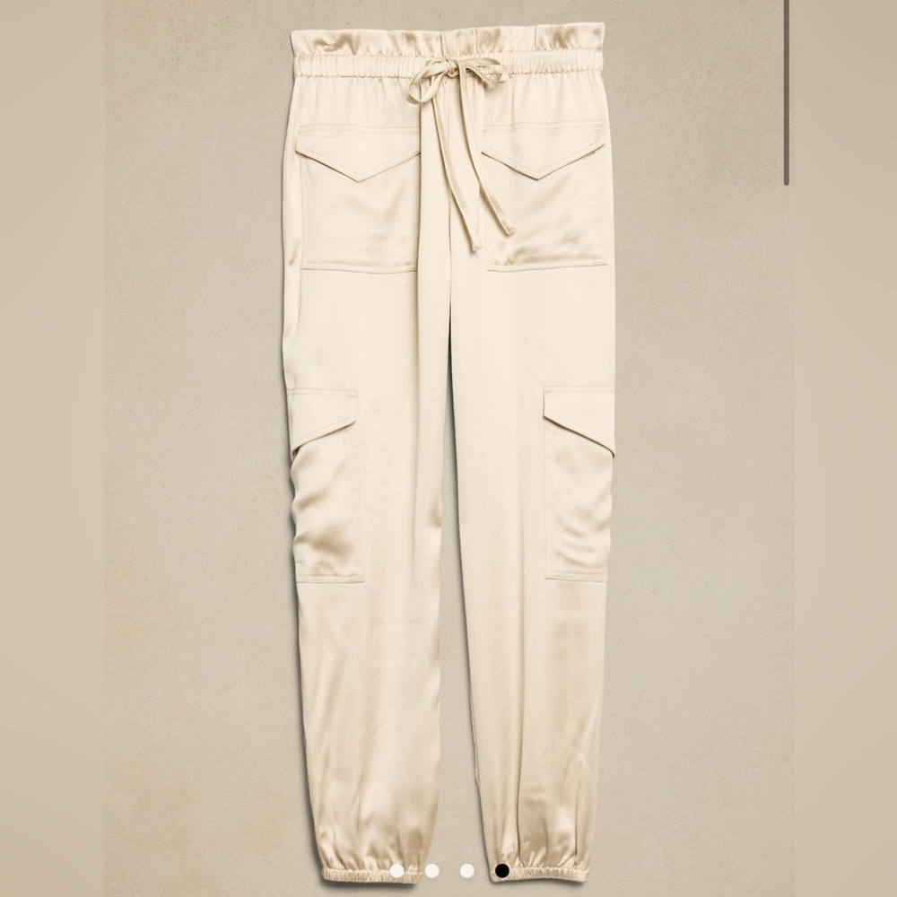 Satin Cargo Pants